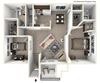 2 Bed 2 Bath Garden